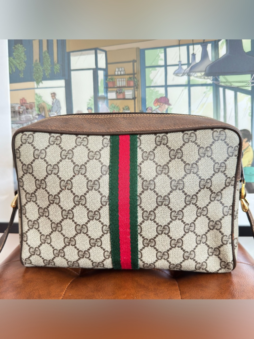 GUCCI Ophidia GG Coated Canvas with Sherryline Crossbody Camera bag - Picture 4 of 13